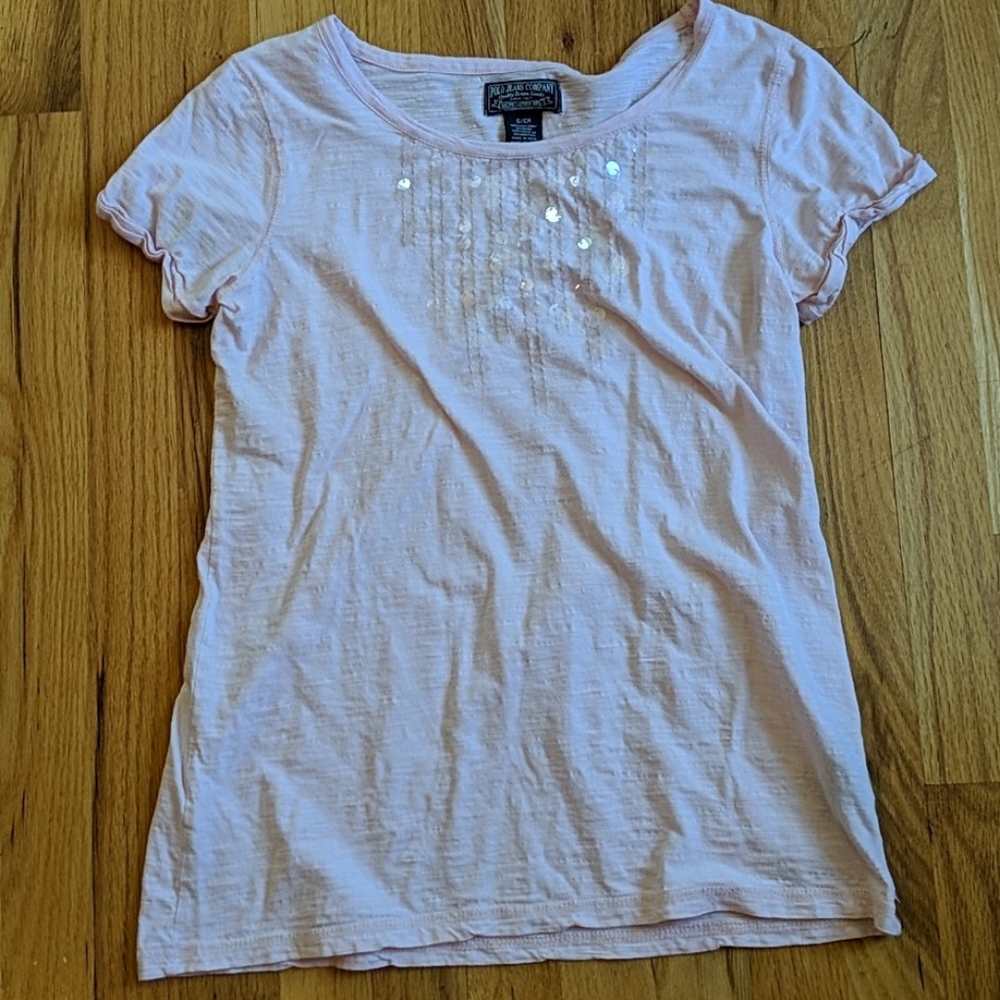 Polo Light Pink Sparkle Tee